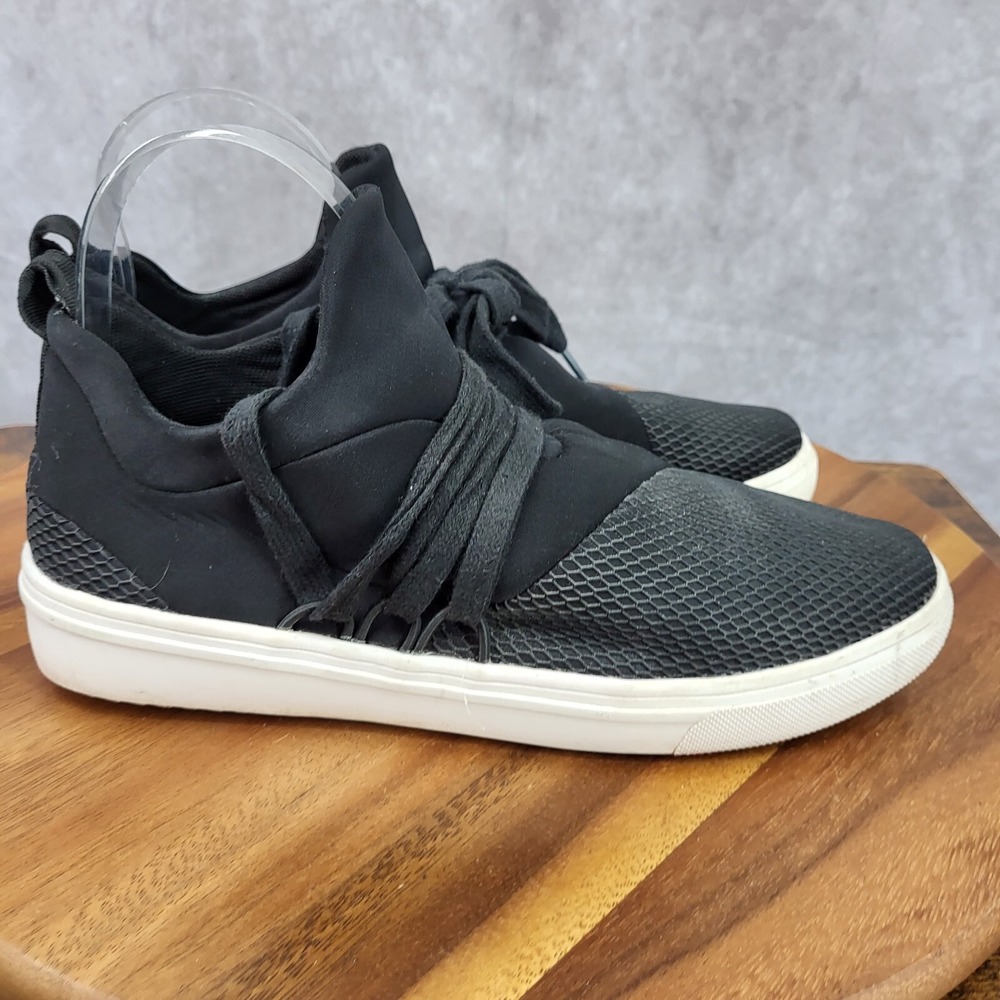 Steve Madden Sneakers Womens 9 M Black Lancer Mesh Slip On Casual Shoes